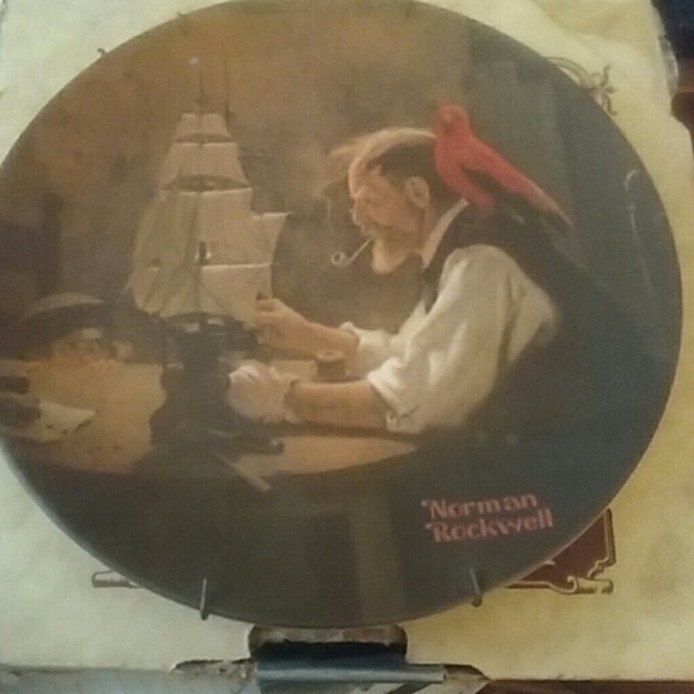 Norman Rockwell Knowles plate '"The Ship Builder''